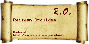 Reizman Orchidea névjegykártya